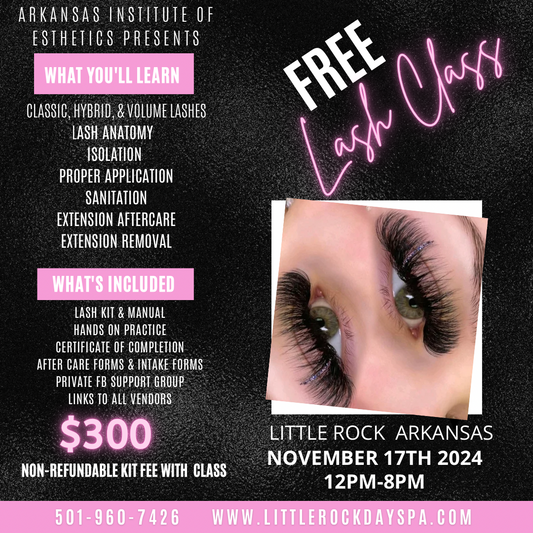 Free Lash Class (only buy kit)November 17th 2024